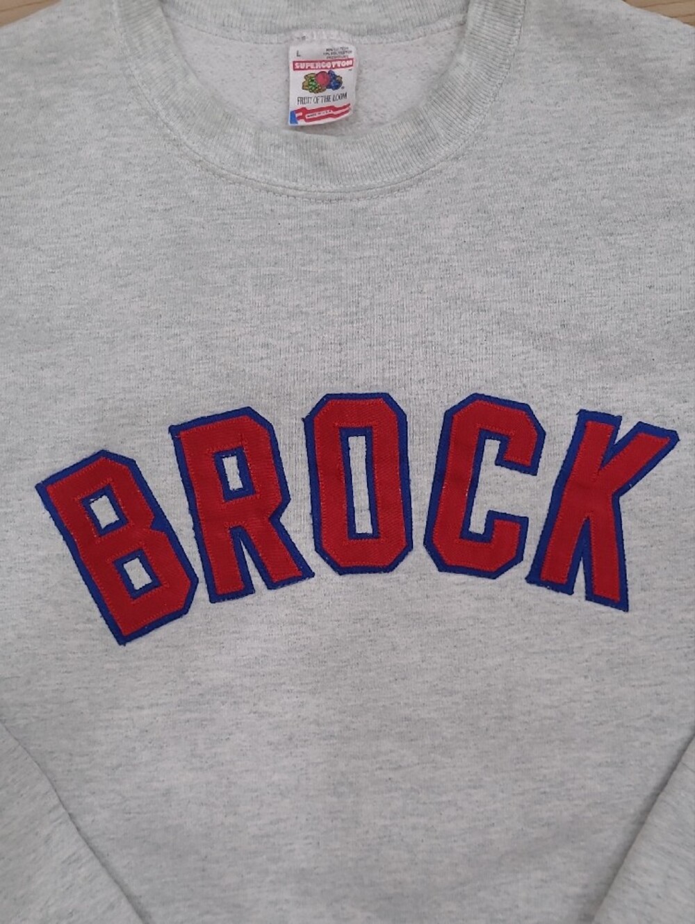 Vintage 1990s Brock University Collegiate Crewneck Sweatshirt Made In The USA - Picture 3 of 10